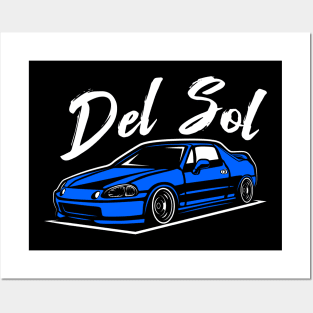 JDM Blue Del Sol Legend Vintage Style Posters and Art